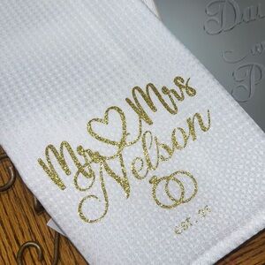 Wedding Personalized kitchen towel